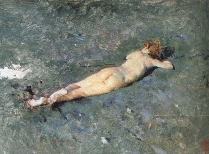 Mariano Fortuny y Marsal nude on the beach at portici oil painting image